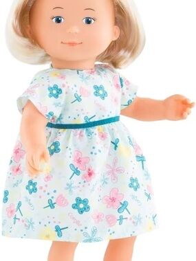 Corelle Jasmine Floral Doll in White Dress with Teal Accents NIB NEW